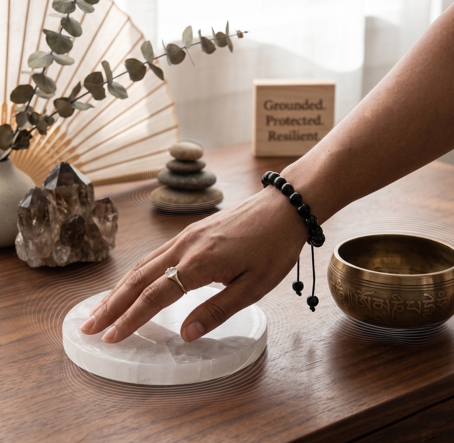 Minimalist Black Tourmaline Protection Bracelet