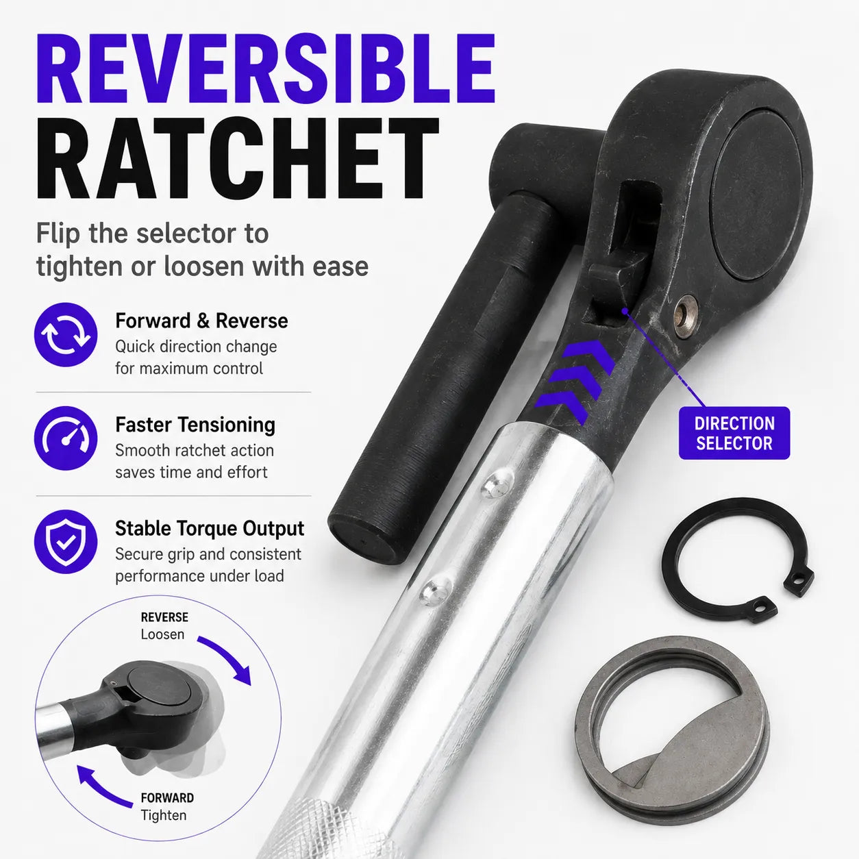 Ratchet Cargo Winch Tensioner Wrench | Heavy-Duty Truck Strap Tool