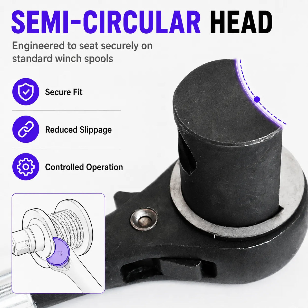 Ratchet Cargo Winch Tensioner Wrench | Heavy-Duty Truck Strap Tool