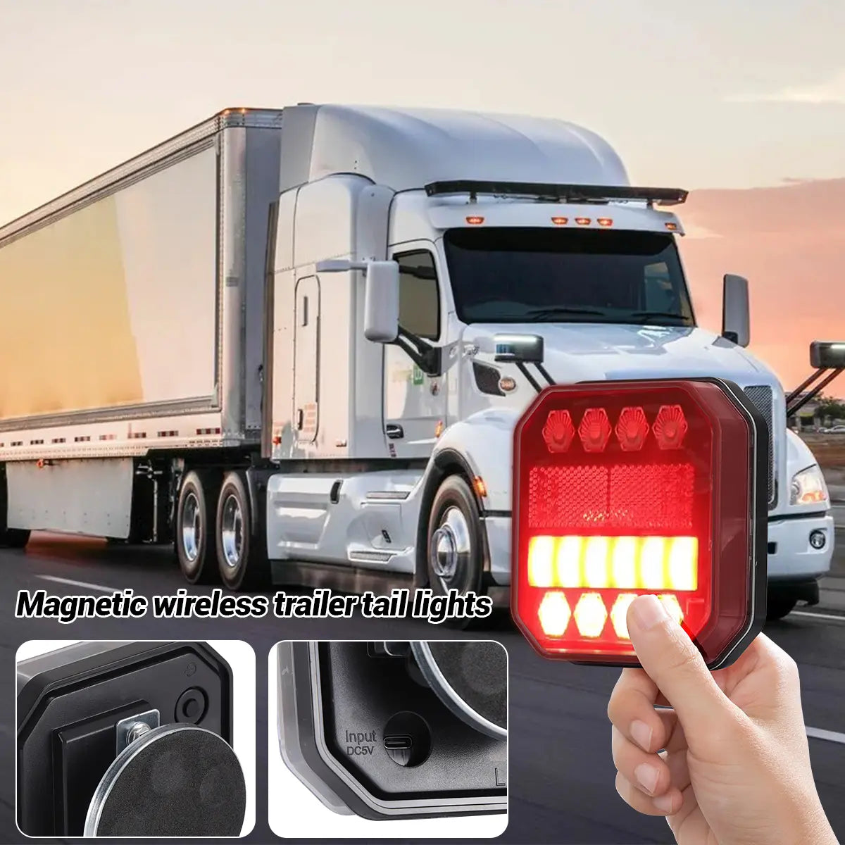 Wireless Magnetic Trailer Lights – Rechargeable LED Tail Light Kit for Truck, Trailers, Boats, Tractors & Bike Racks #fathersdaygift