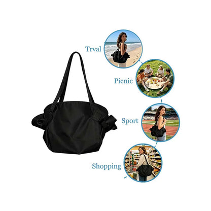 2-in-1 Convertible Foldable Waterproof Shopping Tote & Picnic Mat