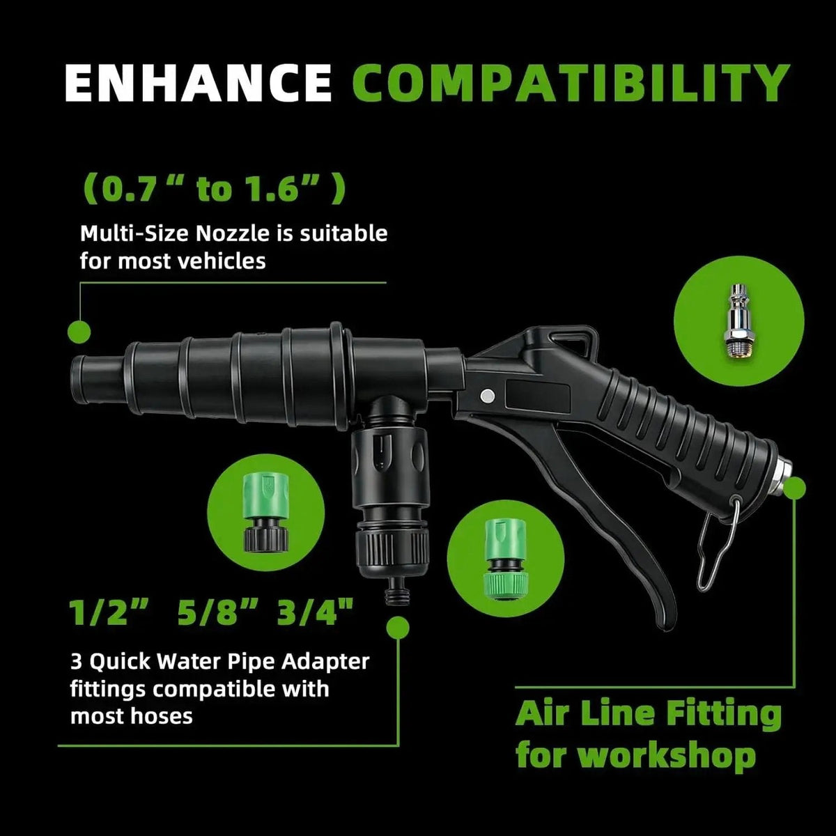 Coolant Flush Gun | Automotive Radiator Heater Core Flush Kit