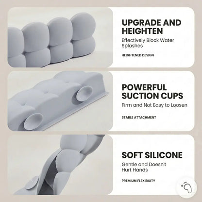 Silicone Sink Splash Guard for Kitchen & Bathroom Sink Edge