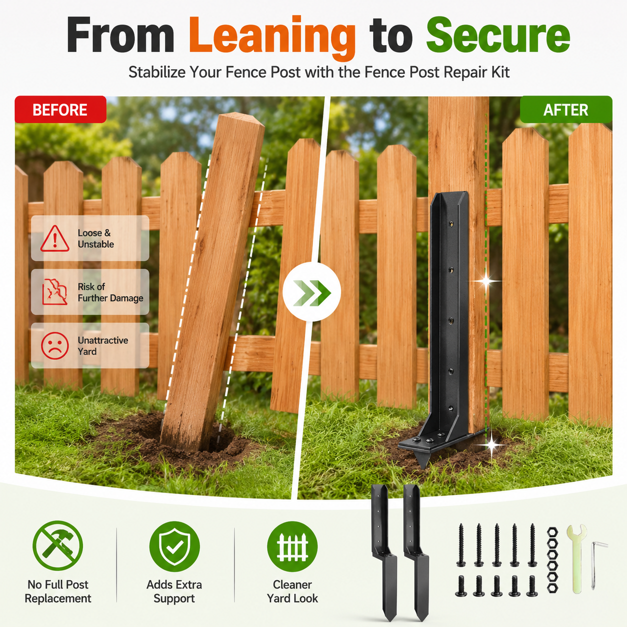 Fence Post Repair Kit