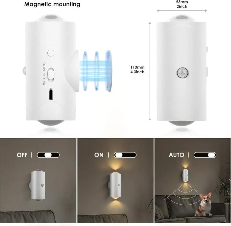 Smart Rechargeable LED Motion Sensor Night Light