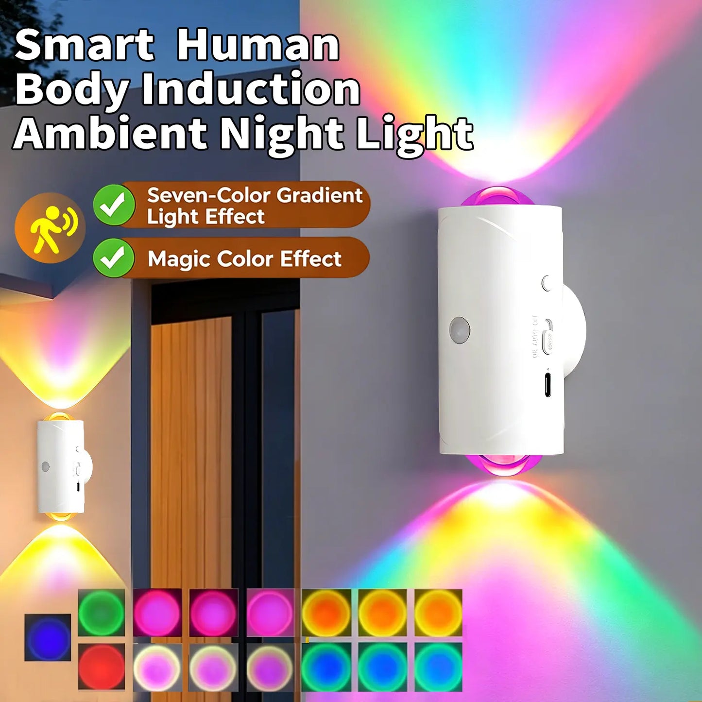 Smart Rechargeable LED Motion Sensor Night Light