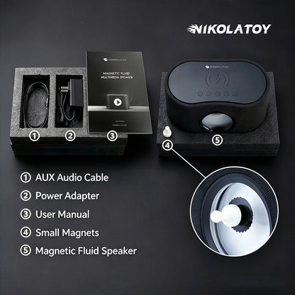 Magnetic Fluid Bluetooth Speaker with Wireless Charge Funcation