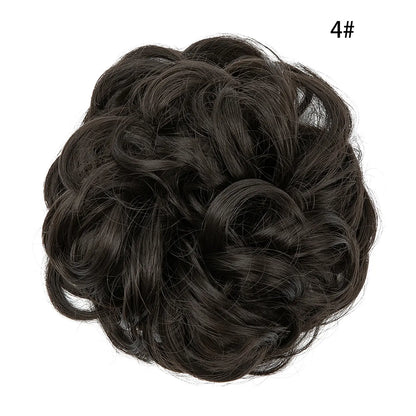 Curly Hairpiece Bun