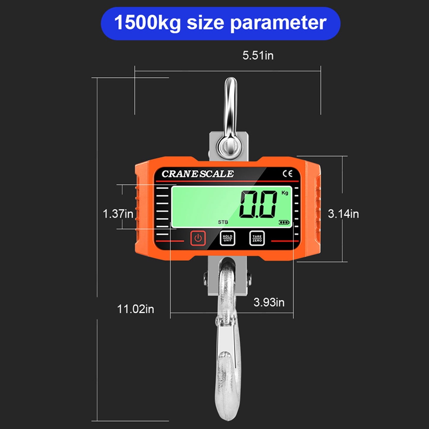 Digital Crane Scale for Construction, Factory, Farm, Hunting