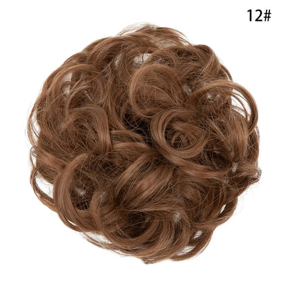 Curly Hairpiece Bun