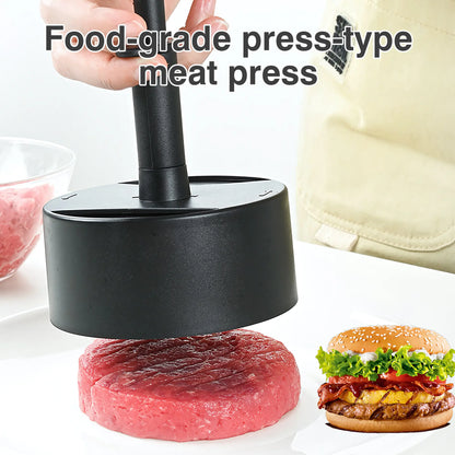 Black Non-Stick Hamburger Meat Press for Grills and Outdoor Cooking