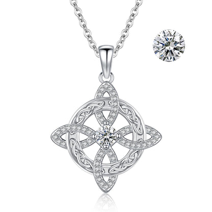 Witches Knot Necklace – Celtic Cross Birthstone Jewelry for Protection