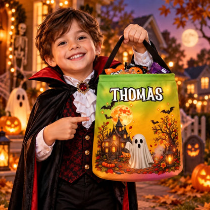 Custom LED Halloween Candy Bucket – Personalized Trick-or-Treat Bag