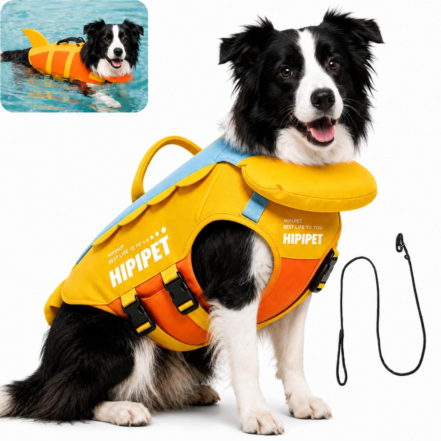 Dog Life Jacket with Chin Float