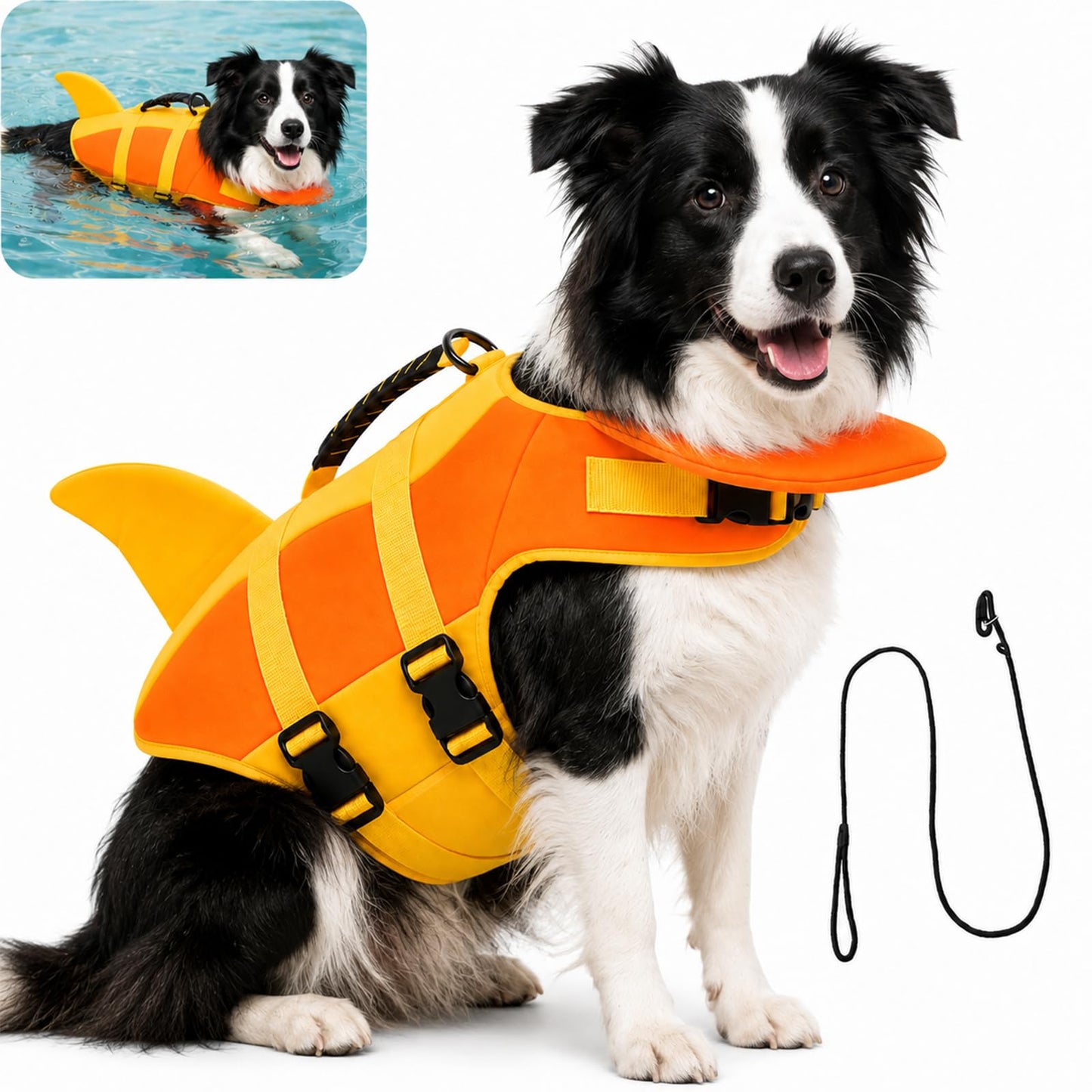 Dog Life Jacket with Chin Float
