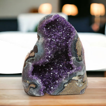 Natural Raw Amethyst Cluster | Calming Space Energy & Feng Shui Healing Decor for Mindfulness Room