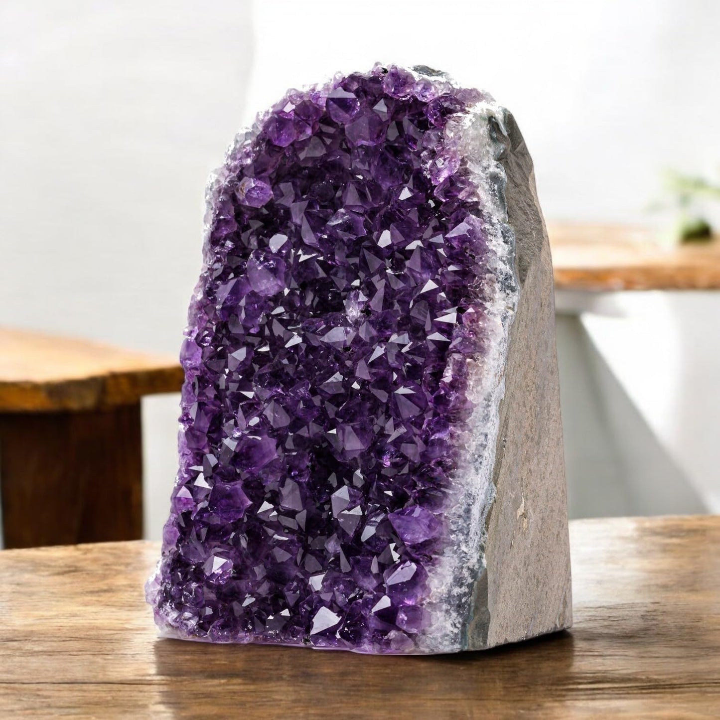 Natural Raw Amethyst Cluster | Calming Space Energy & Feng Shui Healing Decor for Mindfulness Room