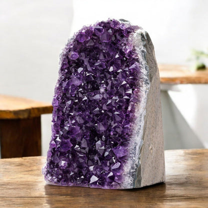 Natural Raw Amethyst Cluster | Calming Space Energy & Feng Shui Healing Decor for Mindfulness Room