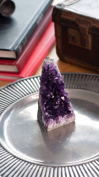 Natural Raw Amethyst Cluster | Calming Space Energy & Feng Shui Healing Decor for Mindfulness Room