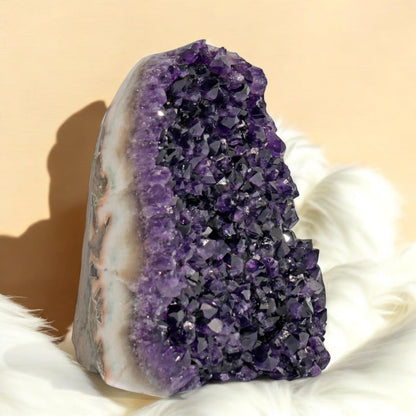 Natural Raw Amethyst Cluster | Calming Space Energy & Feng Shui Healing Decor for Mindfulness Room