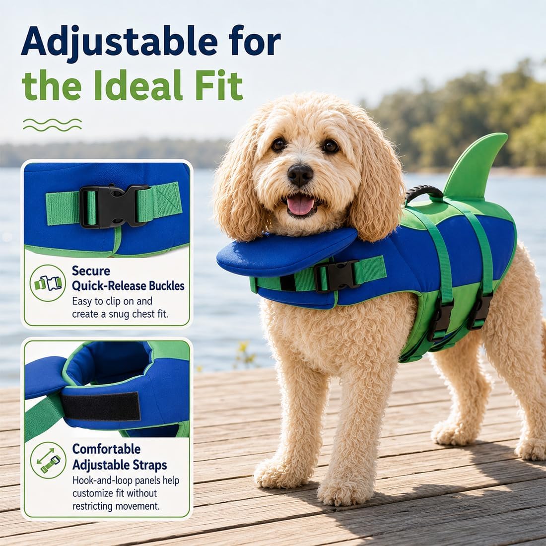 Dog Life Jacket with Chin Float