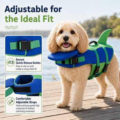 Dog Life Jacket with Chin Float