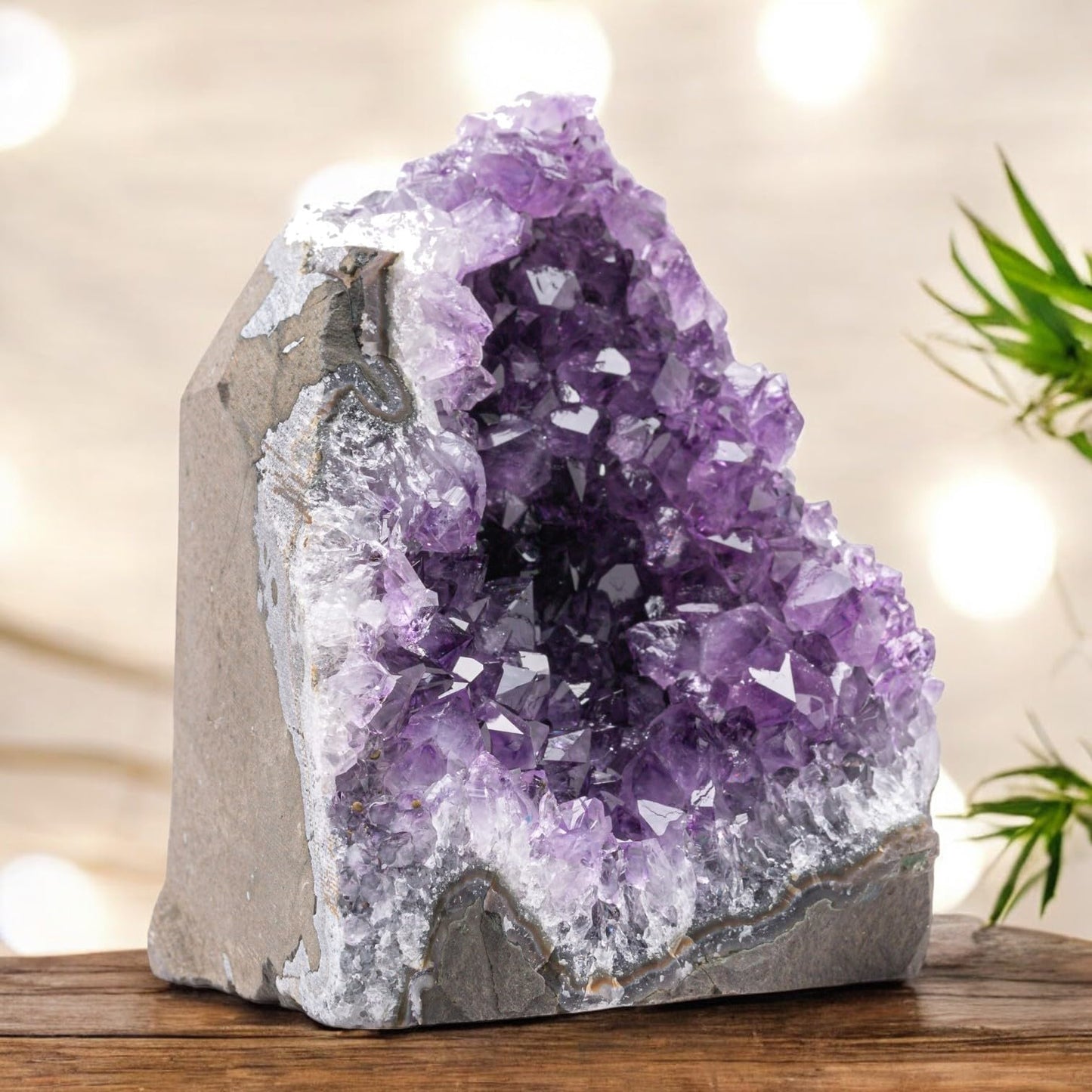 Natural Raw Amethyst Cluster | Calming Space Energy & Feng Shui Healing Decor for Mindfulness Room