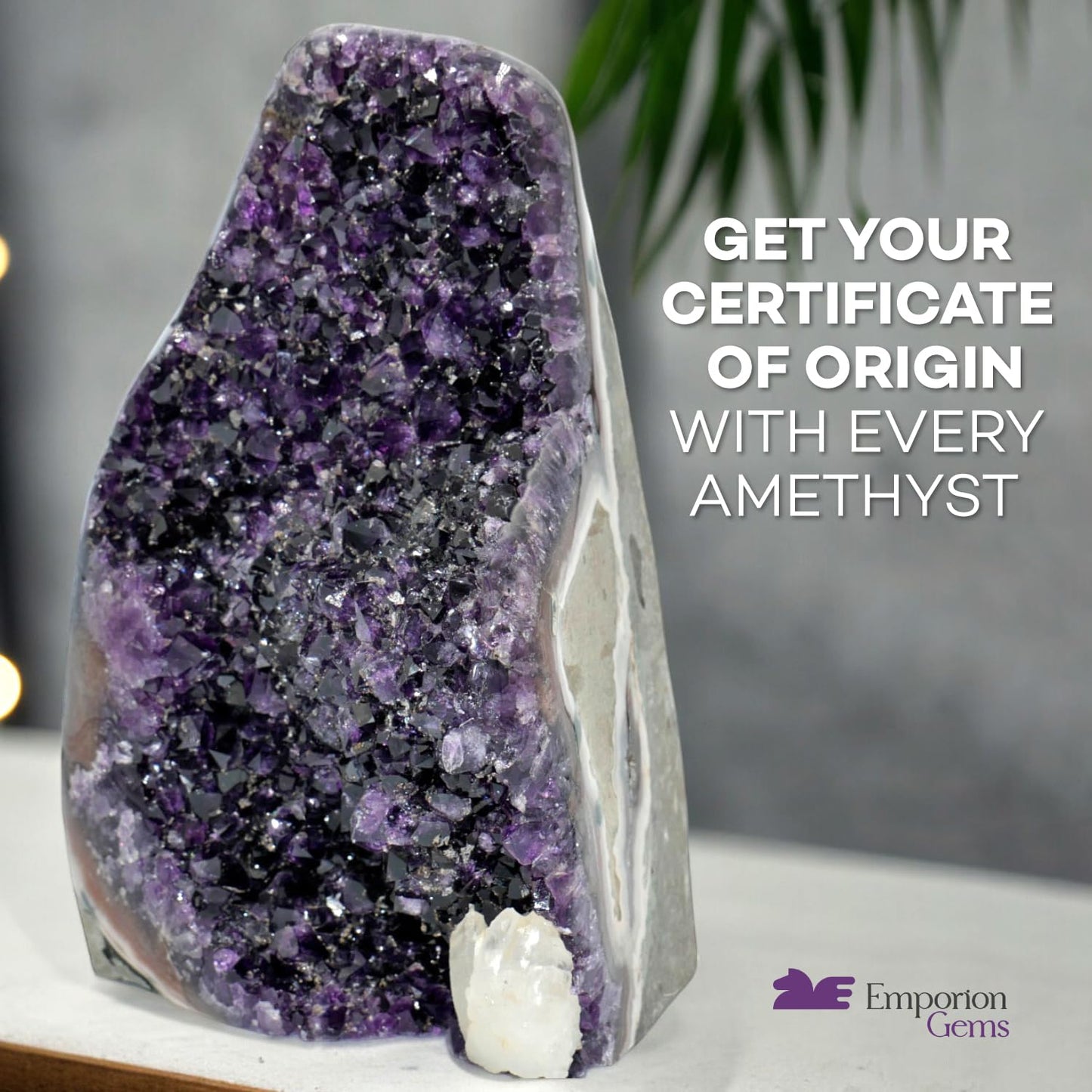 Natural Raw Amethyst Cluster | Calming Space Energy & Feng Shui Healing Decor for Mindfulness Room