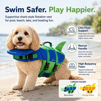 Dog Life Jacket with Chin Float