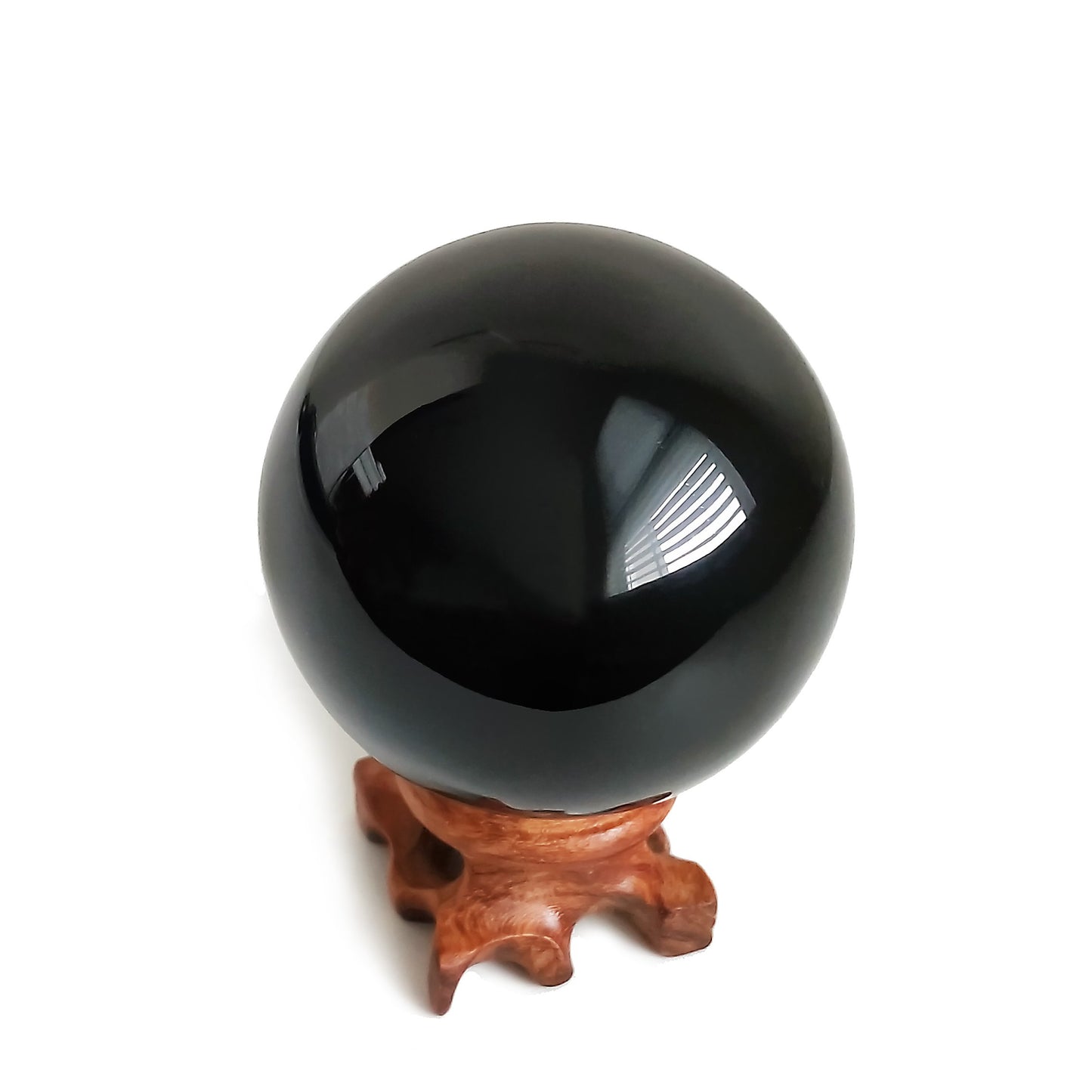 Natural Black Obsidian Crystal Ball for Scrying, Feng Shui & Energy Protection