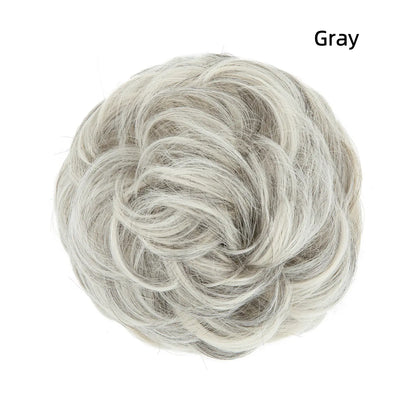 Curly Hairpiece Bun