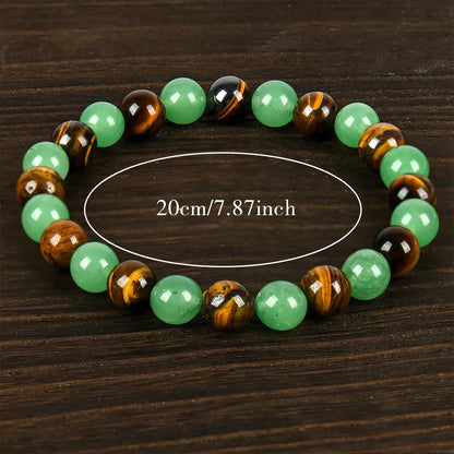 Money Attraction Bracelets | Golden Tiger Eye & Green Aventurine for Prosperity