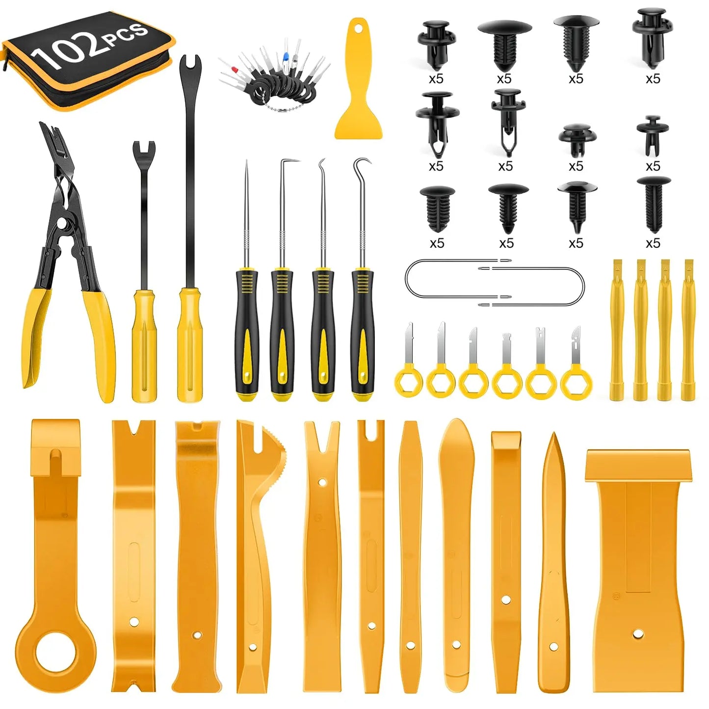 975Pcs Car Push Retainer Clips Kit with Remover
