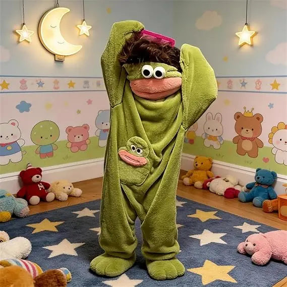 Cute Pajamas Wearable Blanket Hoodie for Women Men