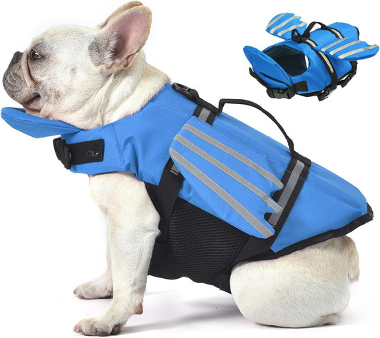Dog Life Jacket with Chin Float and Handle