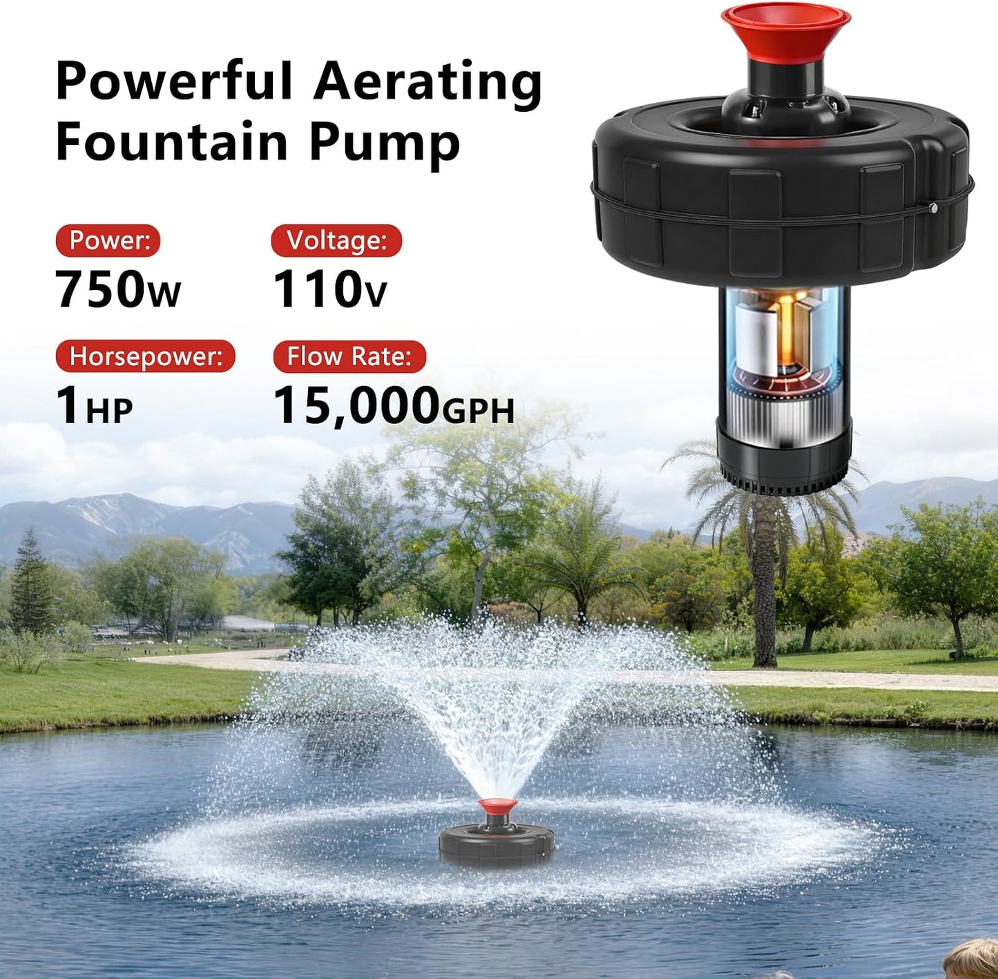 Pond Fountain Aerator