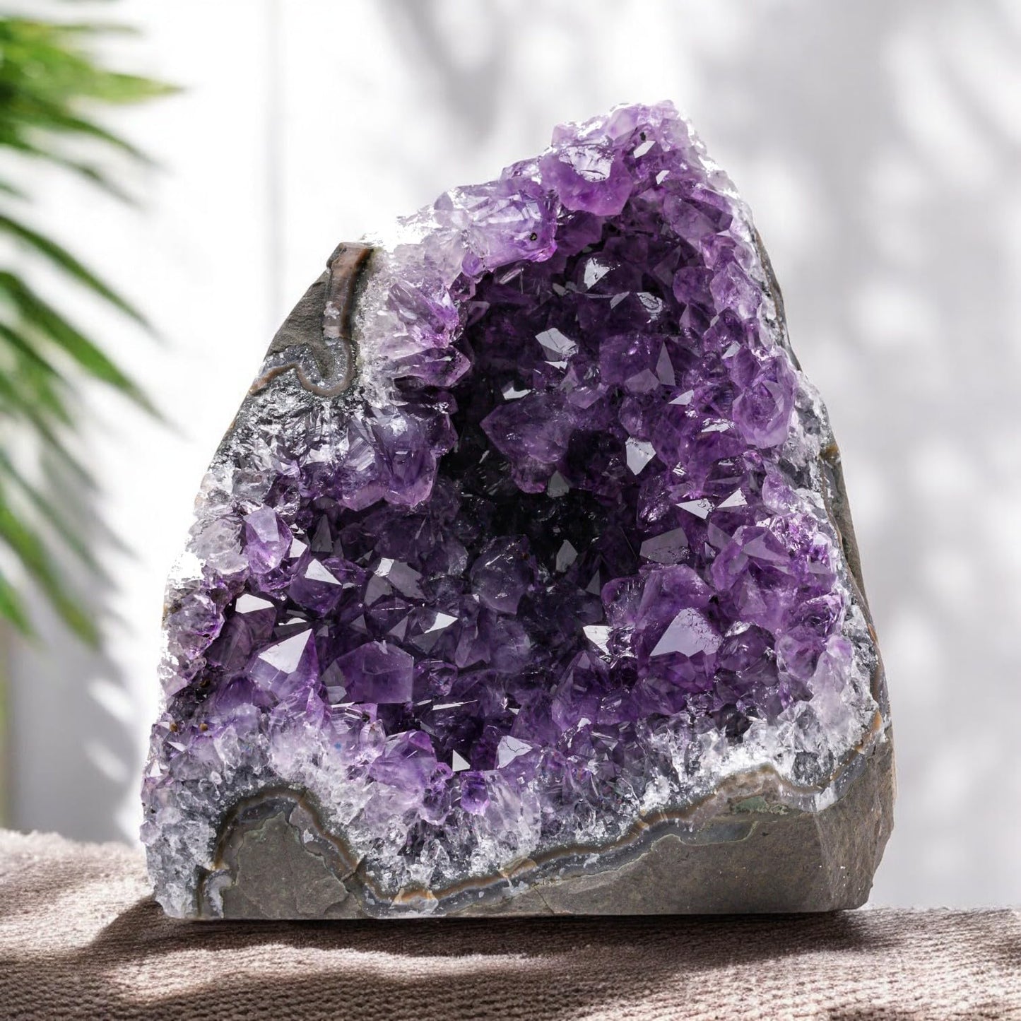 Natural Raw Amethyst Cluster | Calming Space Energy & Feng Shui Healing Decor for Mindfulness Room