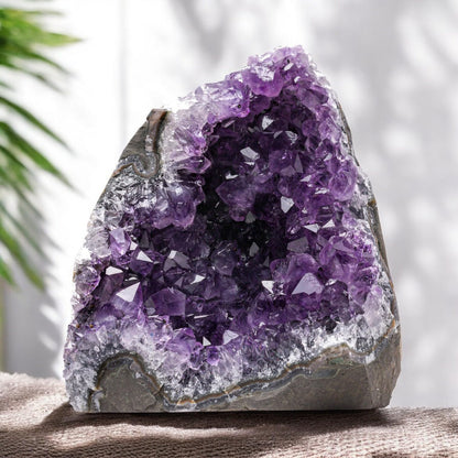 Natural Raw Amethyst Cluster | Calming Space Energy & Feng Shui Healing Decor for Mindfulness Room