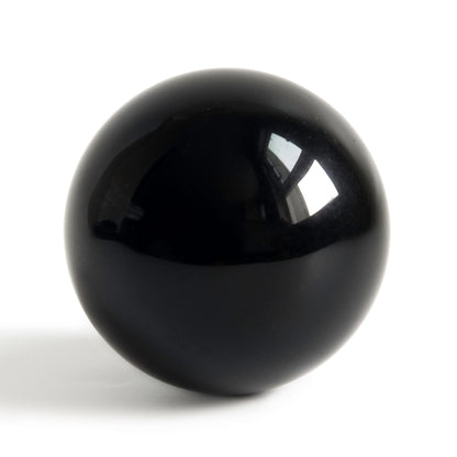 Natural Black Obsidian Crystal Ball for Scrying, Feng Shui & Energy Protection