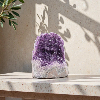 Natural Raw Amethyst Cluster | Calming Space Energy & Feng Shui Healing Decor for Mindfulness Room