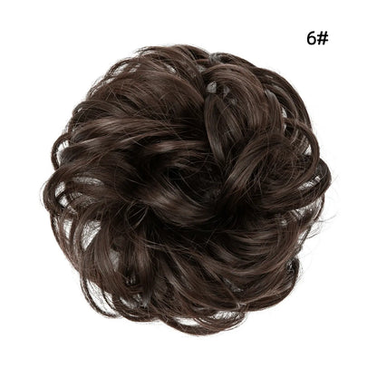 Curly Hairpiece Bun