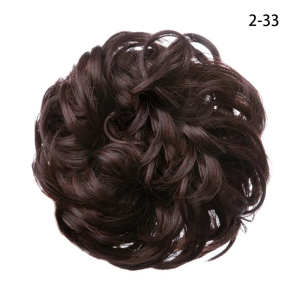Curly Hairpiece Bun