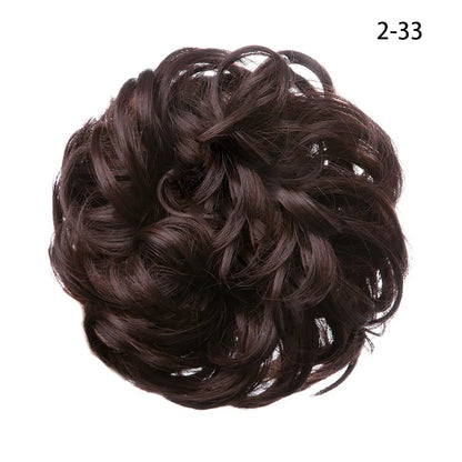 Curly Hairpiece Bun