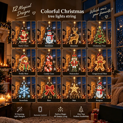 🎄 Light up your Christmas tree with dynamic holiday magic! 🎅 Smart DIY LED Christmas tree string lights