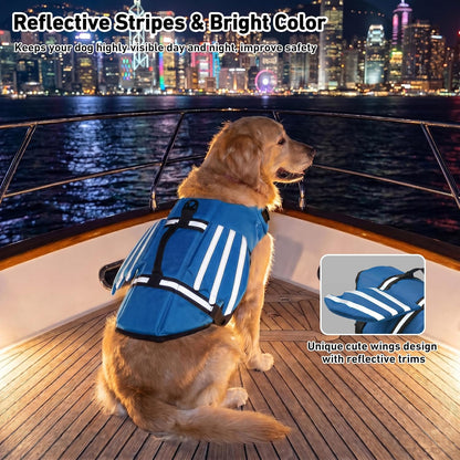 Dog Life Jacket with Chin Float and Handle