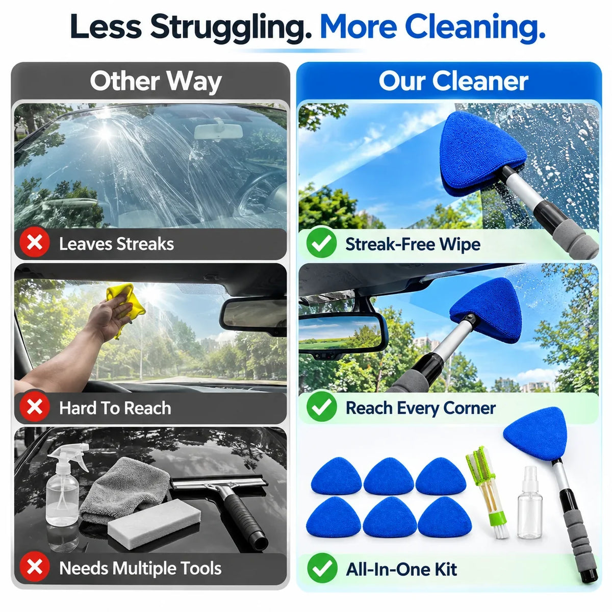 🔥 Limited-Time 50% OFF — Extendable Windshield Cleaning Kit