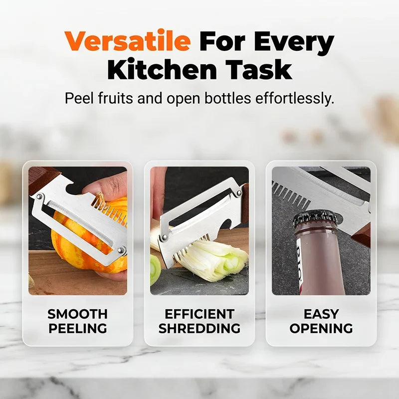 🎁3-in-1 Scallion Shredder & Peeler Kitchen Tool