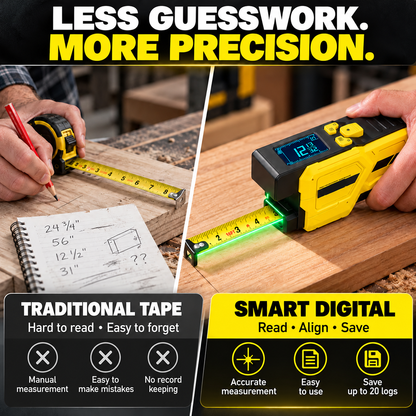 📏 3-in-1 Digital Laser Tape Measure  – 16.4 FT Self-Locking Tape with LCD Display & USB-C Charging⚡
