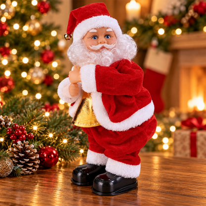 🎄✨ 2026 Electric Climbing Santa Christmas Ornament ✨🎄 (Battery-Powered | Rope-Hung with Light, Music & Sound Animation | Climbing Beads & Ladder)
