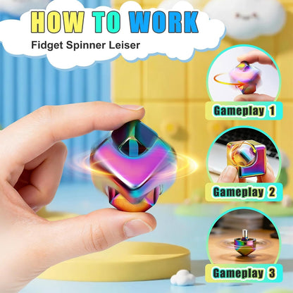 Precision Metal Fidget Cube Spinner – Ultra-Silent Anti-Anxiety Pocket & Desk Stress Toy